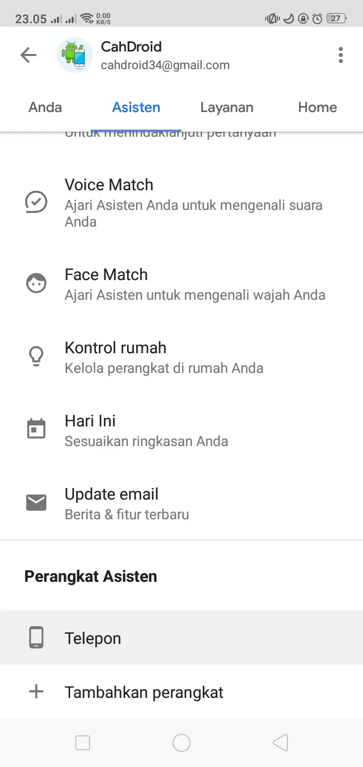 Mematikan Google Assistant di Perangkat Android